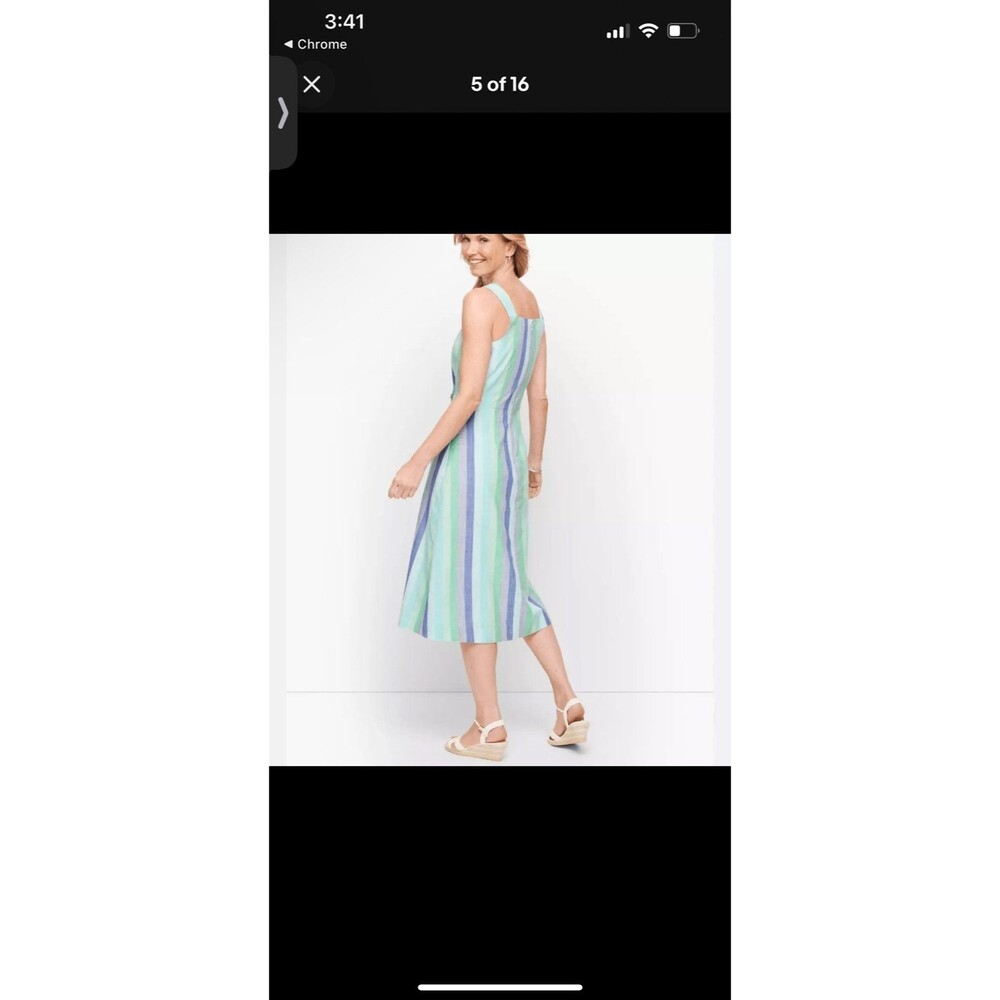 talbots dress high quality cotton striped multicolored